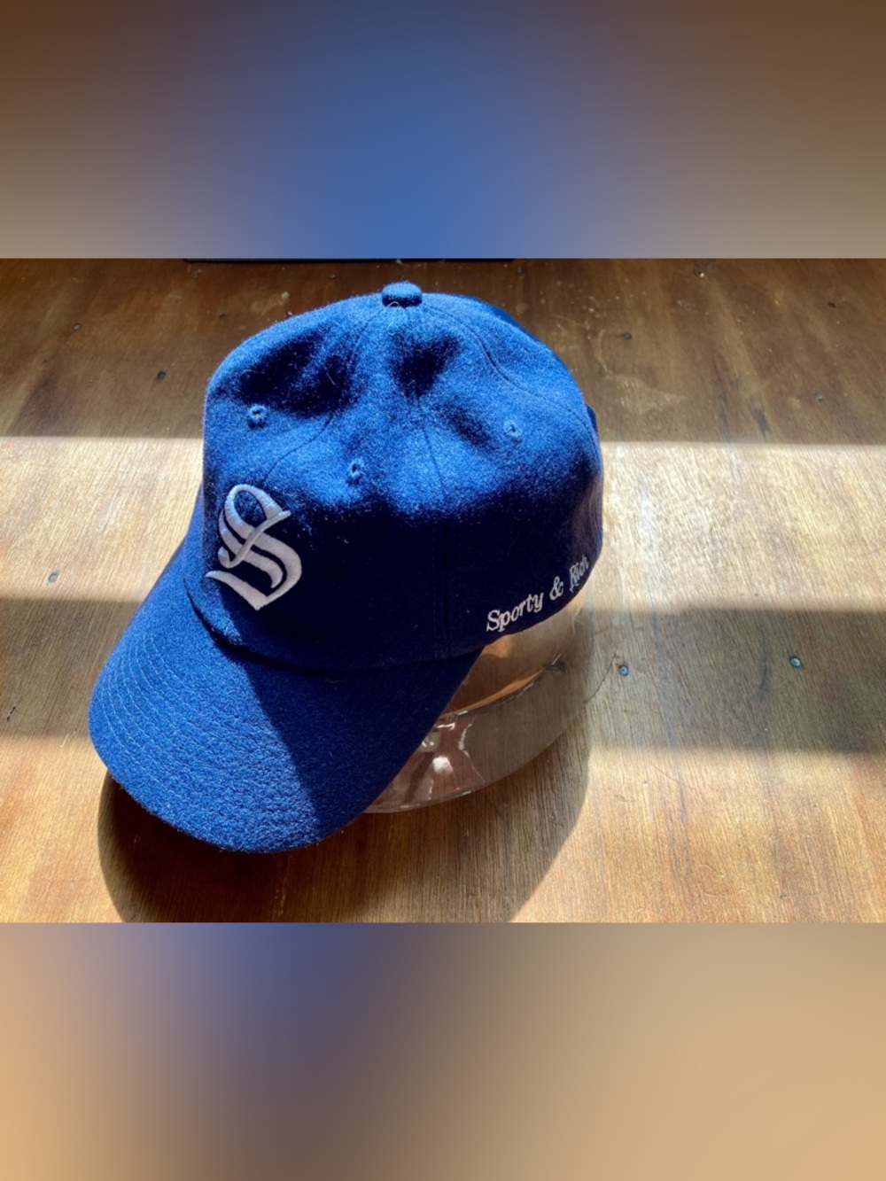 Sporty and Rich Collegiate Wool Baseball Cap